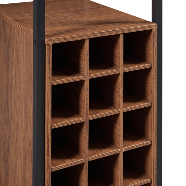 Banco bar Trøndelag 120x40x105 cm con portabottiglie per 15 bottiglie [en.casa]