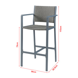 Set tavolo bar Avise 3 pz. Alluminio [casa.pro]