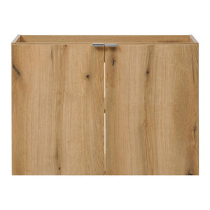 Set da Bagno NEWPORT Mobile Pensile a 2 Ante con Lavabo e Specchio LED - Effetto Rovere [en.casa]
