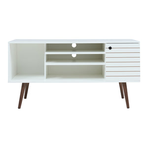 Mobile TV Vare 130x40x66 cm Bianco [en.casa]