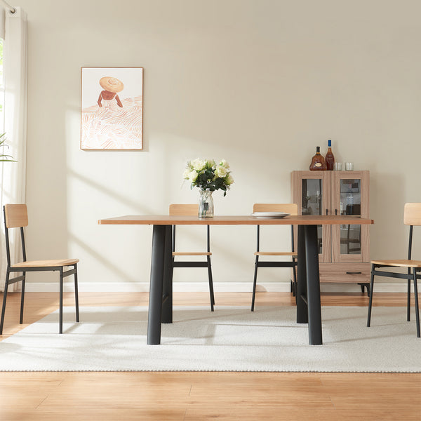 Struttura del tavolo set da 2 Hullem acciaio 72x70x10 cm nero [en.casa]