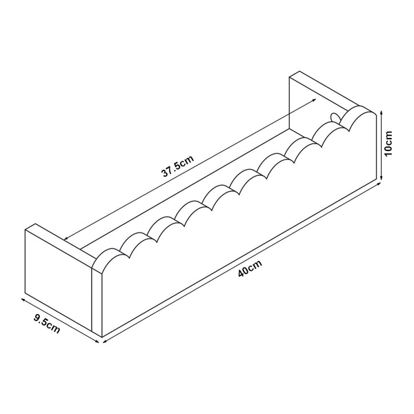 Mensola da parete per bambini Set da 2 Vestnes 40x10x10 cm Cotton Candy [en.casa]