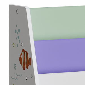 Libreria per bambini Hornnes 60x62x28 cm motivo Aqua Dream [en.casa]