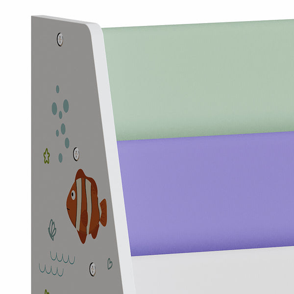 Libreria per bambini Hornnes 60x62x28 cm motivo Aqua Dream [en.casa]