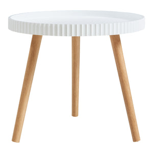 Tavolino Bongard Ø50x45 cm Bianco [en.casa]