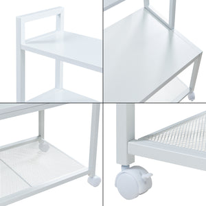 Tavolo stampante su ruote Svanaldsvipp 100x55x38 cm Bianco [en.casa]