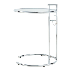 Tavolino Stare con Piano Rotondo Ø50 Regolabile in Altezza tra 57-77 cm [en.casa]