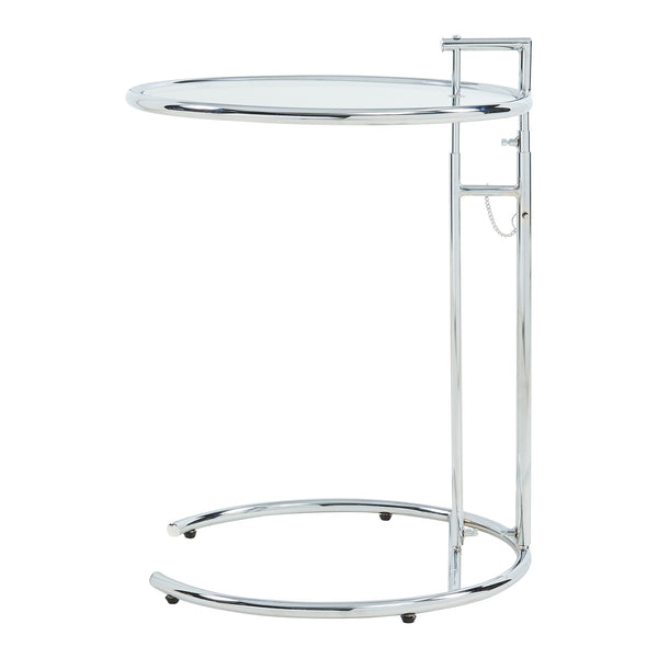 Tavolino Stare con Piano Rotondo Ø50 Regolabile in Altezza tra 57-77 cm [en.casa]