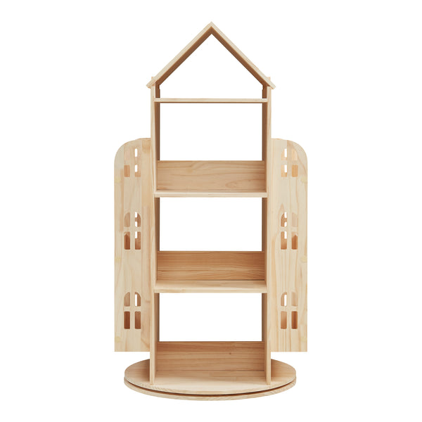 Libreria girevole per bambini Sanköre 122x64x43 cm Legno di pino naturale [en.casa]