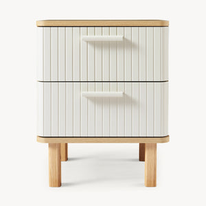 Comodino Ferrersp con 2 cassetti 50x40x40 cm effetto quercia/colore sabbia [en.casa]