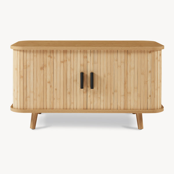 Scarpiera con cuscino Tvedestrand 50x80x40 cm Bambù/Beige [en.casa]