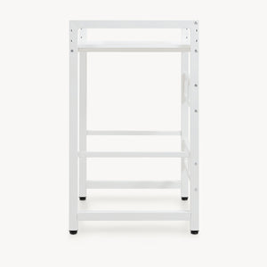 Scaffale Supporto per Incolonnamento Lavatrice Asciugatrice Hökangend in Acciaio 105x73x63 cm - Bianco [en.casa]
