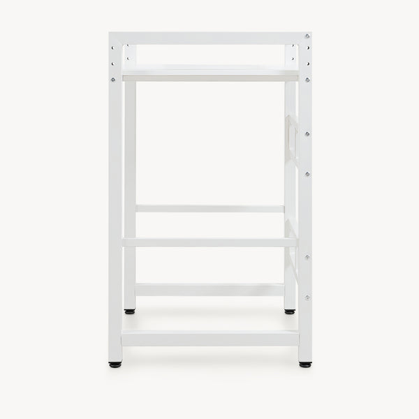 Scaffale Supporto per Incolonnamento Lavatrice Asciugatrice Hökangend in Acciaio 105x73x63 cm - Bianco [en.casa]