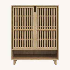 Scarpiera Sirgerg 91x72x35 cm Bambù Naturale [en.casa]