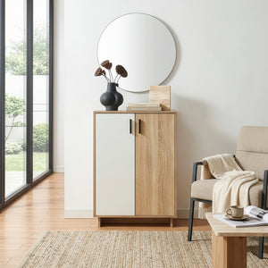 Mobiletto Kenta 90x60x35 cm effetto rovere Sonoma/bianco [en.casa]