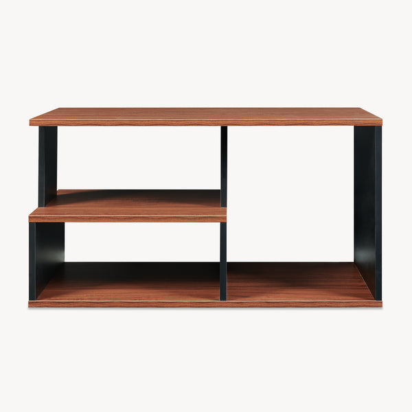 Tavolino Trond 80x40x42 cm Nero/Noce [en.casa]