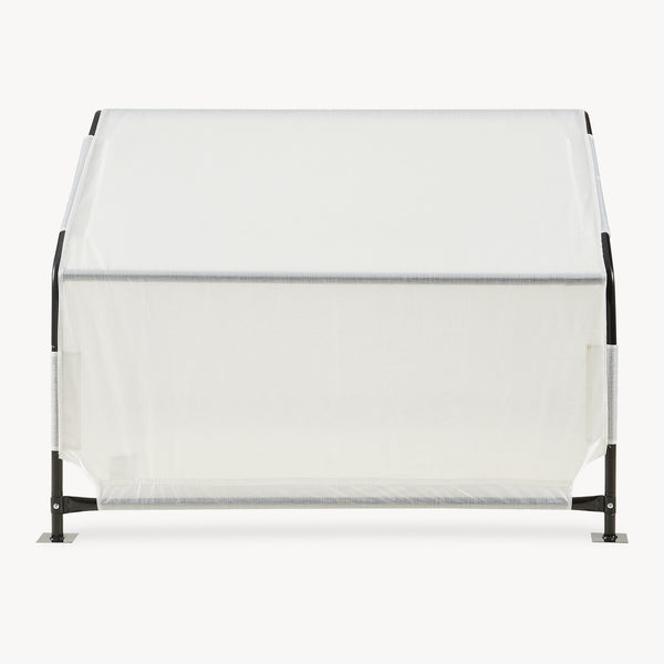 Tenda da Esterno Valevali per Cani Cuccia Impermeabile 122 x 122 x 90 cm - Nero/Bianco [en.casa]