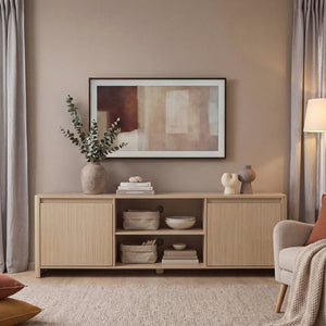 Mobile TV Takranmaa 150x40x50 cm effetto quercia [en.casa]