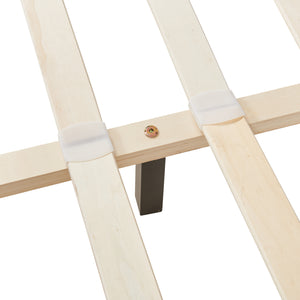 Letto in ecopelle Albacete 140x200 cm Nero Corium