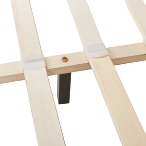 Letto in ecopelle Albacete 140x200 cm Grigio scuro Corium