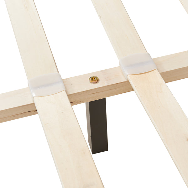 Letto in ecopelle Albacete 180x200cm Grigio scuro Corium