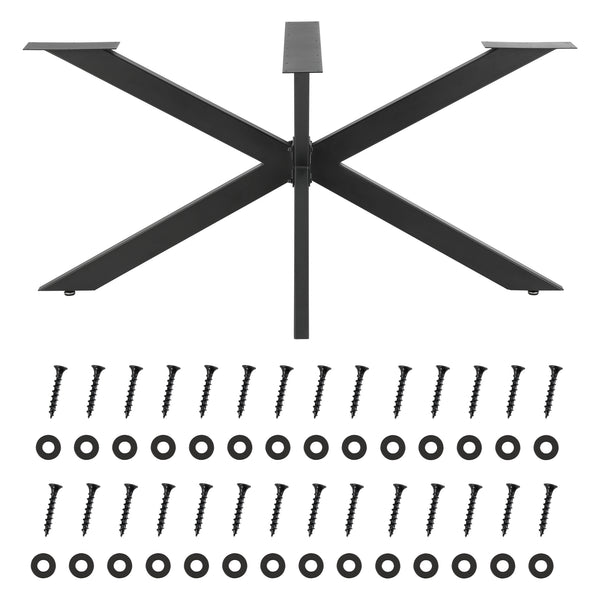 Struttura del tavolo Oberau 150x78x71 cm Nero [en.casa]