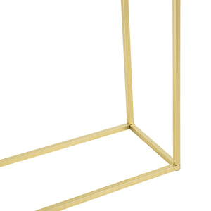 Set di 2 Portavasi in Metallo di Forma Rettangolare Supporto in Colore Ottone per Piante con Coprivaso Nero in 2 Altezze e Misure Diverse