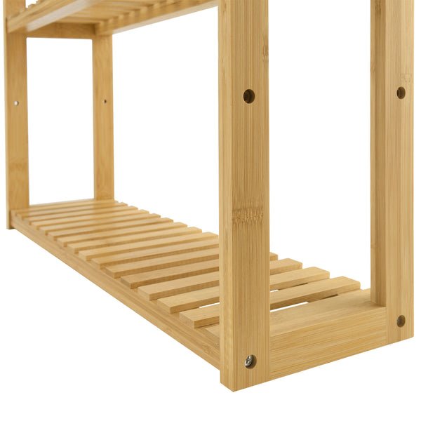 Scaffale in bambù Örnsköldsvik 60x15x54cm legno naturale [en.casa]