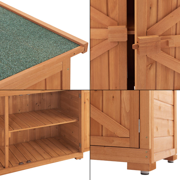 Armadio per attrezzi Kerteminde Deposito per legna da camino Scaffale per legna da ardere 88 x 128 x 50 cm [en.casa]