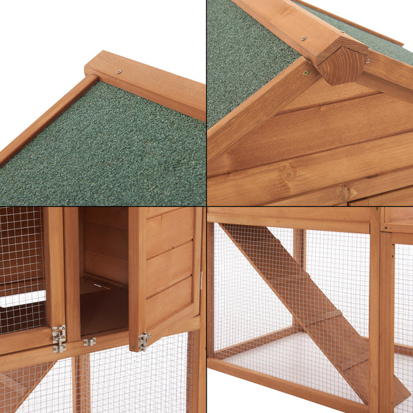 Gabbia per conigli Kelkheim 110x160x61cm legno di abete [en.casa]