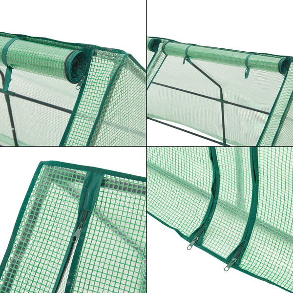 Mini Serra Nissewaard 180x90x90cm Rete Verde [en.casa]