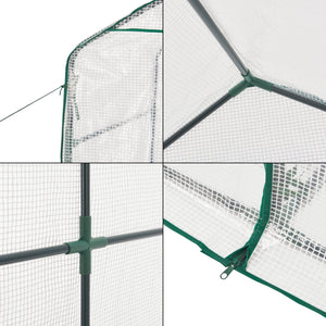 Serra Oosterhout con ripiani 120x186x190cm Trasparente [en.casa]