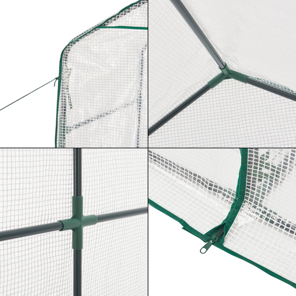 Serra Oosterhout con ripiani 120x186x190cm Trasparente [en.casa]