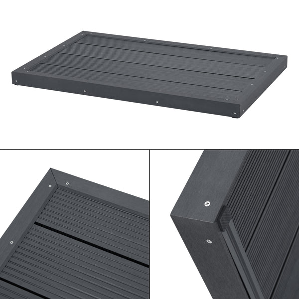Piastra per pavimento WPC Nürtingen per doccia solare 101x63x5,5cm [en.casa]