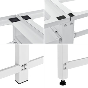 Base per lavatrice doppia Bothel con ripiani 150 kg Bianco [en.casa]