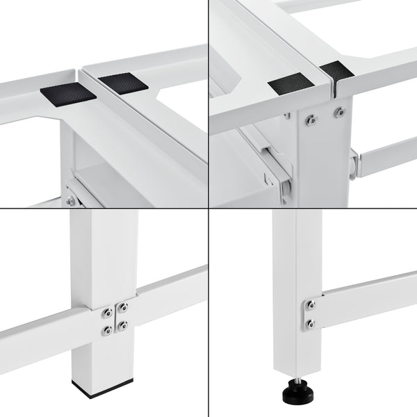 Base per lavatrice doppia Bothel con ripiani 150 kg Bianco [en.casa]