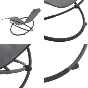 Lettino a dondolo Pulsano 150 kg Grigio scuro [en.casa]