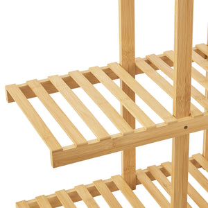 Scaffale Portapiante 'Halsua' a 3 Ripiani - Organizzatore Domestico Multiuso in Bambù [en.casa] 