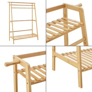 Stand Appendiabiti 'Föglö' Organizzatore Guardaroba in bambù [en.casa] 