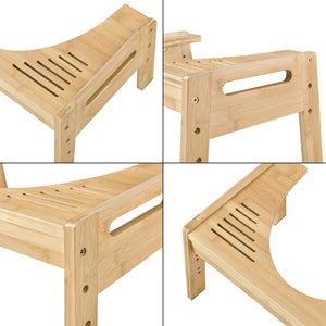 Poggiapiedi in bambù 'Kalajoki' per WC con Altezza Regolabile in 3 Posizioni per una Postura Sana - Antiscivolo [en.casa] 