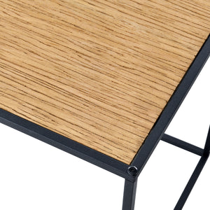 Set di 2 Tavolini Sovrapponibili 'Grindavik' a Forma di Cubo - Color Legno/Nero [en.casa] 