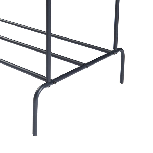 Appendiabiti Bramming con due aste appendiabiti 147 x 116 x 54 cm Nero [en.casa]