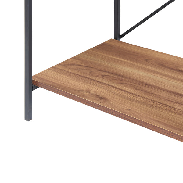 Libreria Billund con 4 ripiani 133 x 60 x 42 cm Nero / Effetto noce [en.casa]