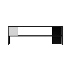 Tavolino da salotto Ejby 42x120x60 cm Bianco / Nero [en.casa]