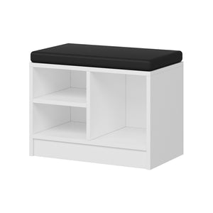 Panca porta scarpe Fjends con 2 ante e 3 ripiani Bianco [en.casa]