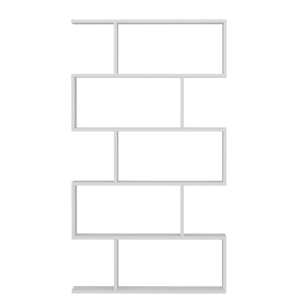 Libreria Hillerød con 5 scomparti Bianco [en.casa]