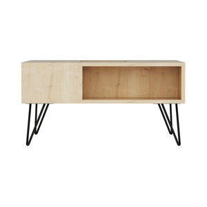 Tavolino Gråsten con scomparti Saphir Quercia / Nero [en.casa]