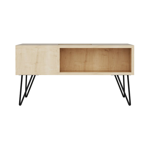 Tavolino Gråsten con scomparti Saphir Quercia / Nero [en.casa]