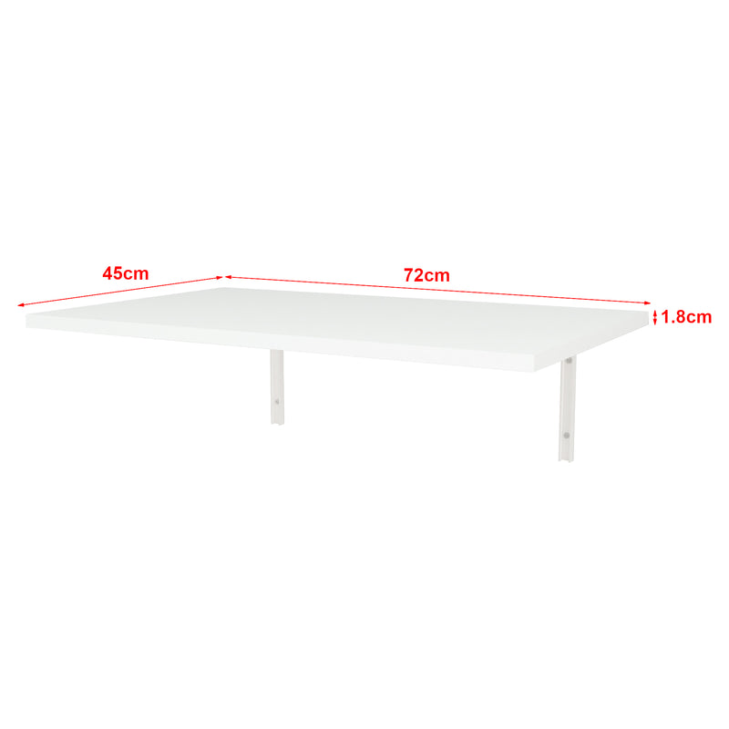 Schizzo in scala Tavolo da Muro Klepp 72 x 45 cm Tavolo Pieghevole a Ribalta Salvaspazio - Bianco [en.casa] 