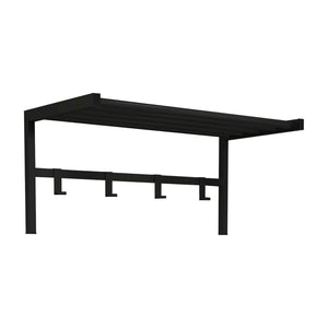 Appendiabiti da parete Tolga con ripiano per cappelli Nero [en.casa]